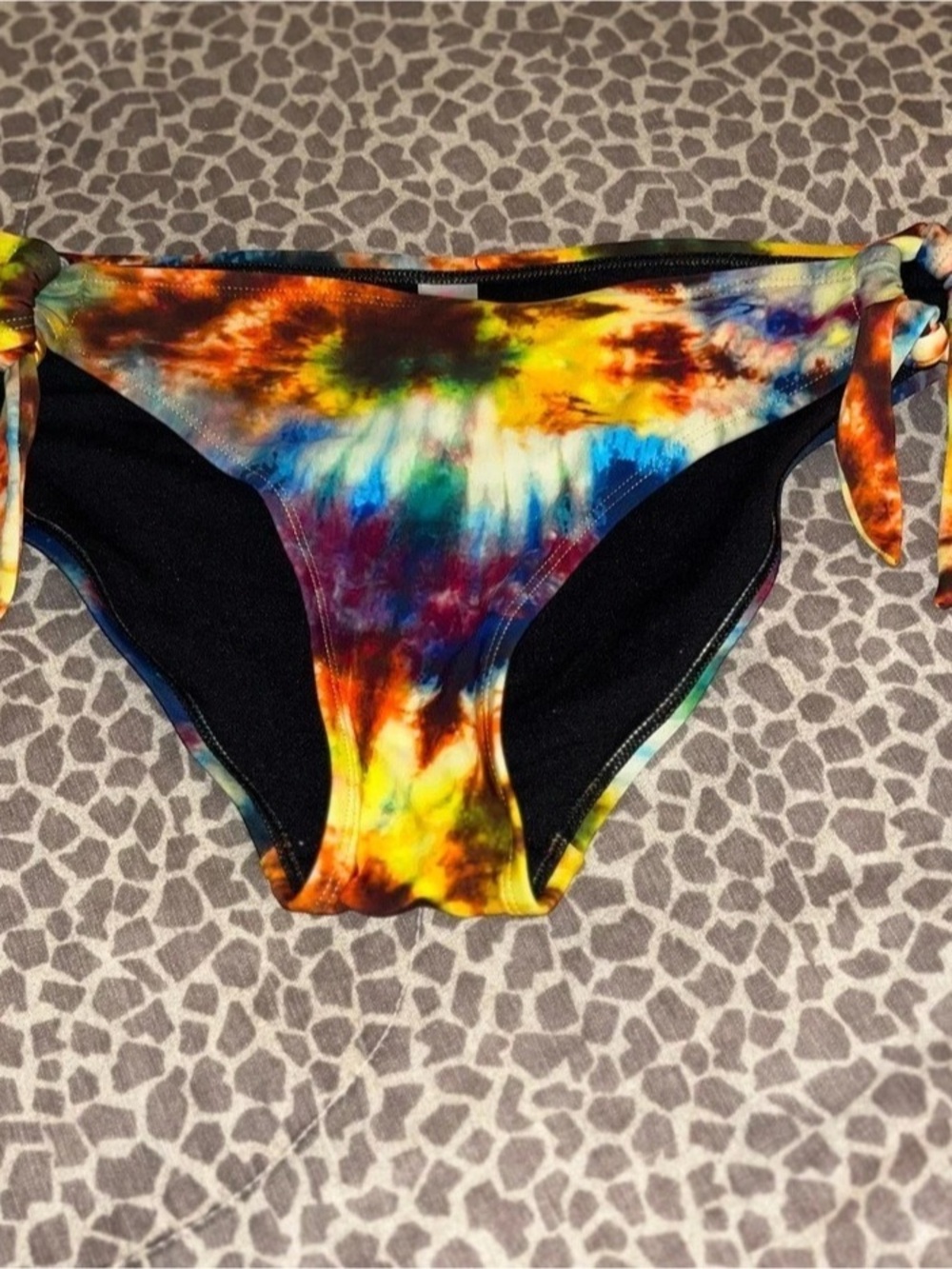 Tie-Dye Bikini Bottom in Multicolor Size Medium